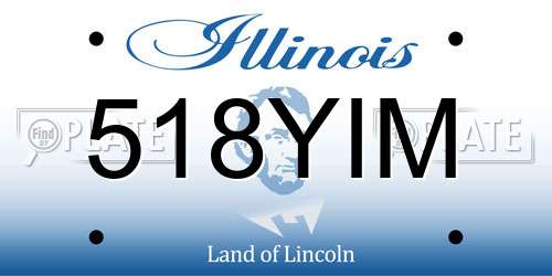 518YIM Illinois License Plate