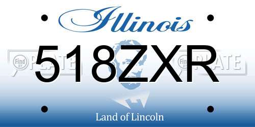 518ZXR Illinois License Plate