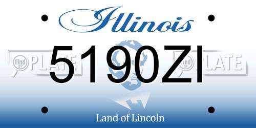 5190ZI Illinois License Plate