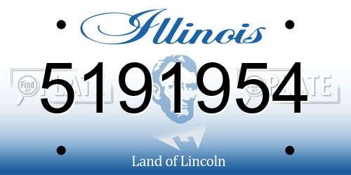 5191954 Illinois License Plate