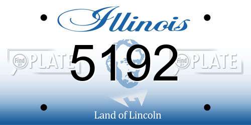 5192 Illinois License Plate