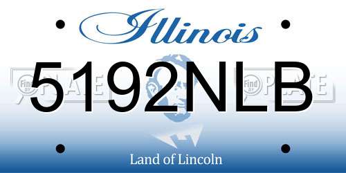 5192NLB Illinois License Plate