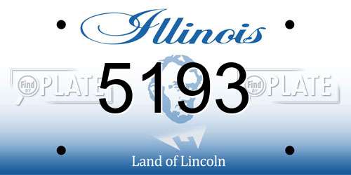 5193 Illinois License Plate
