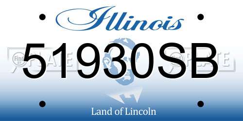 51930SB Illinois License Plate