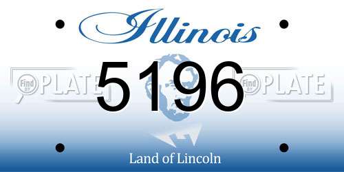 5196 Illinois License Plate