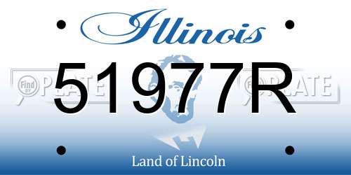 51977R Illinois License Plate