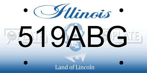 519ABG Illinois License Plate