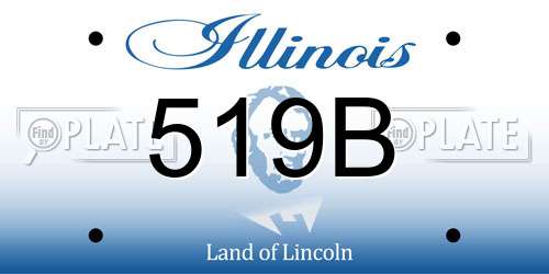 519B Illinois License Plate