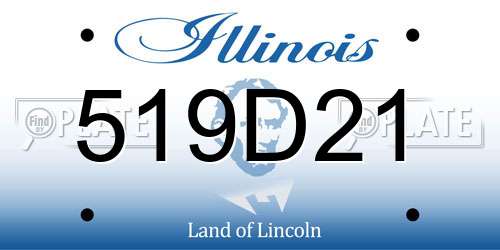 519D21 Illinois License Plate