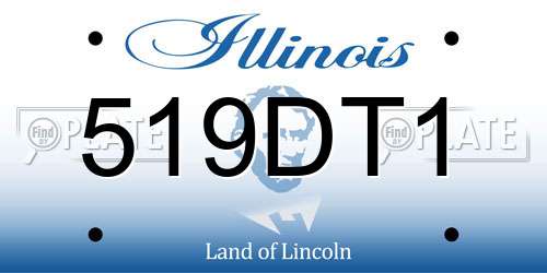 519DT1 Illinois License Plate
