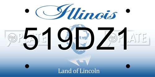 519DZ1 Illinois License Plate