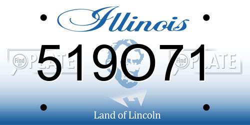 519O71 Illinois License Plate