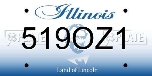 519OZ1 Illinois License Plate