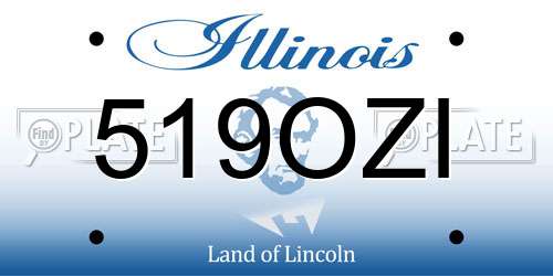 519OZI Illinois License Plate