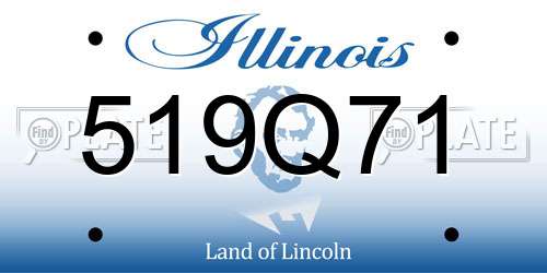 519Q71 Illinois License Plate