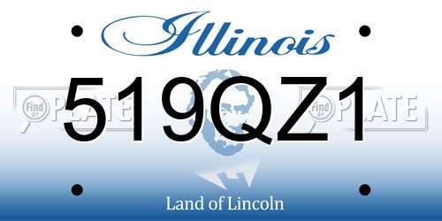 519QZ1 Illinois License Plate