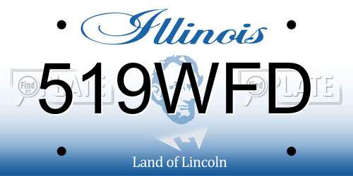 519WFD Illinois License Plate