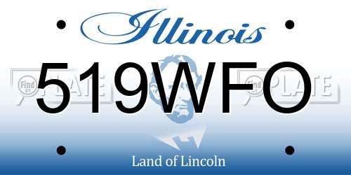 519WFO Illinois License Plate