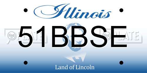 51BBSE Illinois License Plate