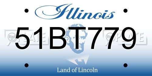 51BT779 Illinois License Plate
