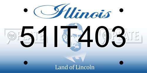 51IT403 Illinois License Plate