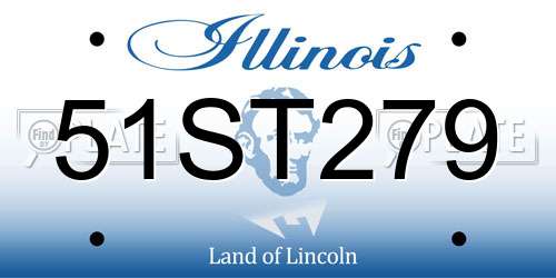 51ST279 Illinois License Plate