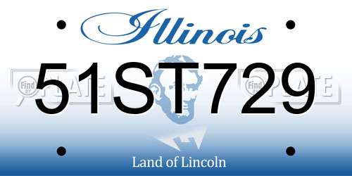51ST729 Illinois License Plate