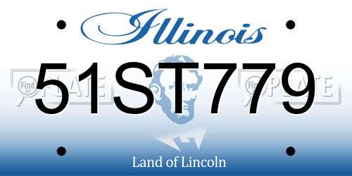 51ST779 Illinois License Plate