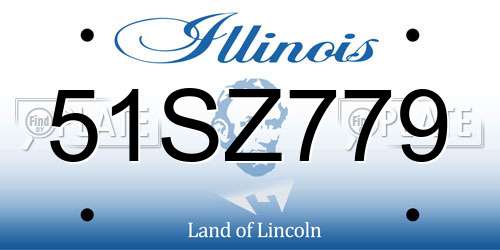 51SZ779 Illinois License Plate