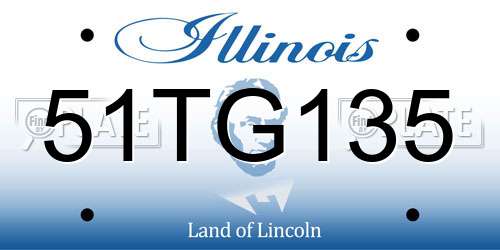 51TG135 Illinois License Plate