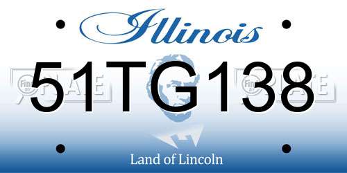 51TG138 Illinois License Plate