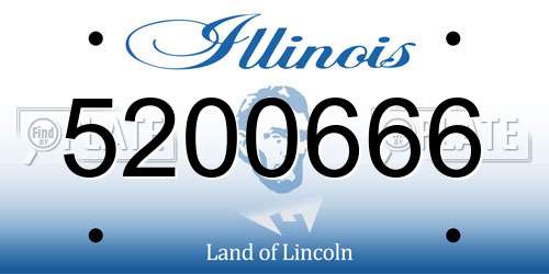 5200666 Illinois License Plate