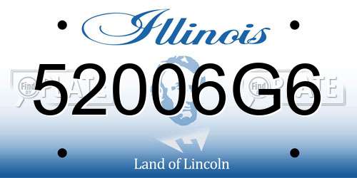 52006G6 Illinois License Plate