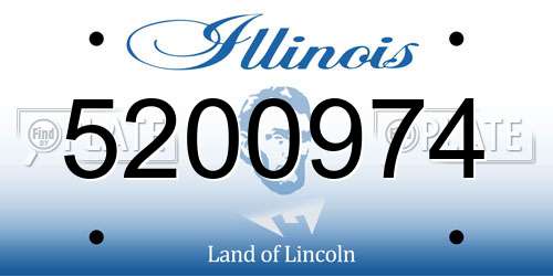 5200974 Illinois License Plate