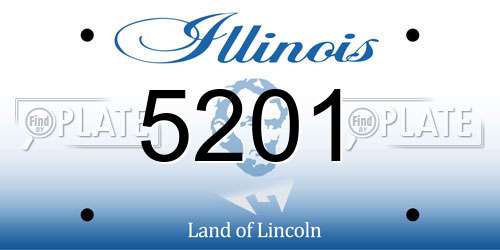 5201 Illinois License Plate