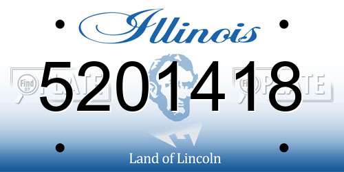 5201418 Illinois License Plate