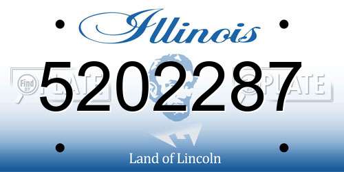5202287 Illinois License Plate