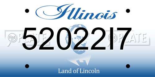 52022I7 Illinois License Plate