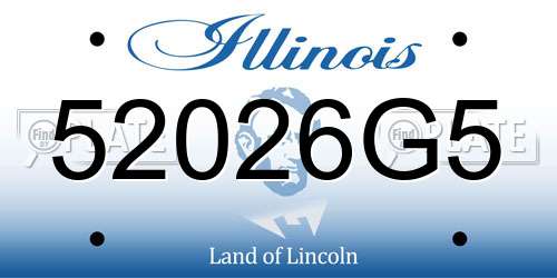 52026G5 Illinois License Plate