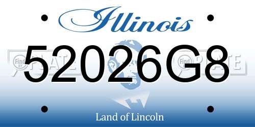 52026G8 Illinois License Plate
