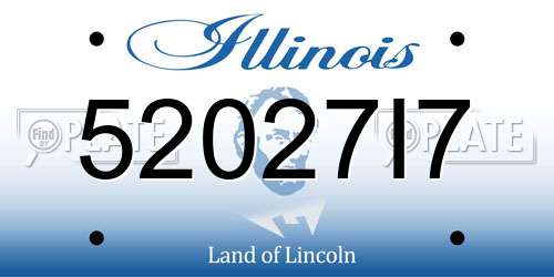 52027I7 Illinois License Plate