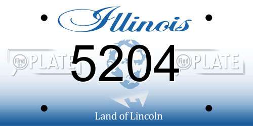 5204 Illinois License Plate