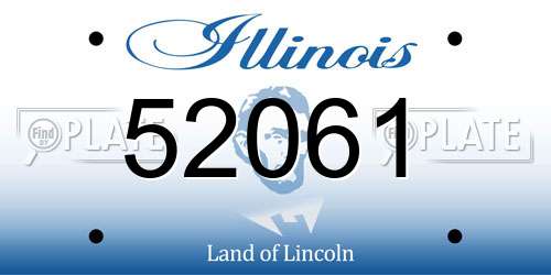 52061 Illinois License Plate