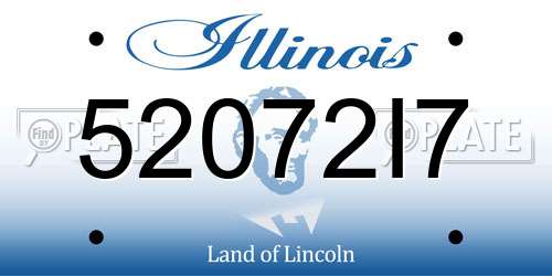 52072I7 Illinois License Plate