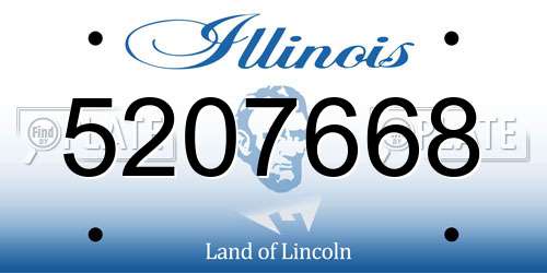 5207668 Illinois License Plate