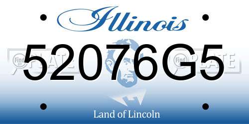 52076G5 Illinois License Plate
