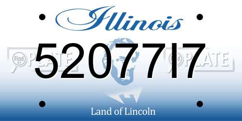 52077I7 Illinois License Plate