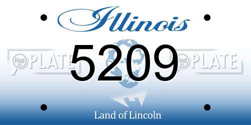 5209 Illinois License Plate