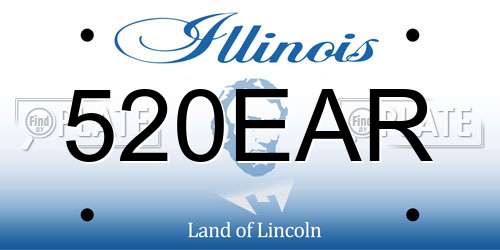 520EAR Illinois License Plate