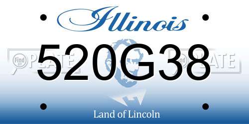 520G38 Illinois License Plate